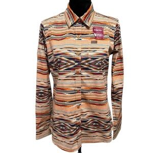 NWT Women’s Ariat Sunset Saltillo Kirby Stretch Long-Sleeve Fitted Shirt Size M.